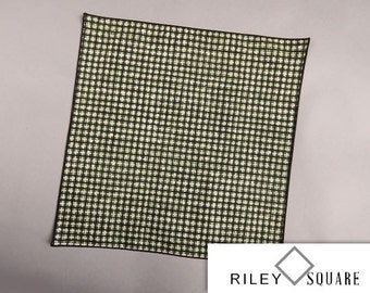 Green, Black and White Pocket Square/Handkerchief/Fashion Accessories