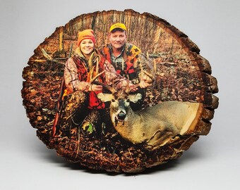 Hunting Decor, Your Hunting Picture on Wood, Custom Wood Photo Transfer, Outdoor Pictures, Hunting Gifts, Deer Pictures, Cabin Decor, Rustic