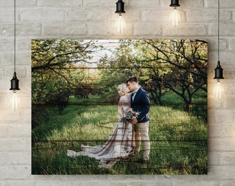 Pallet Sign Pallet Art Photo Print on Wood Gifts for Bride Gifts for Couples Getting Married Gift for Men Gifts for Him Bridal Shower Gift