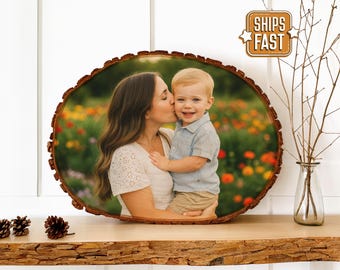 Mother’s Day Gift – Custom Photo on Wood, Personalized Picture Keepsake for Mom