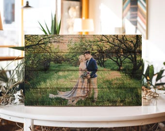 Pallet Sign Pallet Art Photo Print on Wood Gifts for Bride Gifts for Couples Getting Married Gift for Men Gifts for Him Bridal Shower Gift