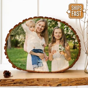 Personalized Mothers Day Gift, Custom Mom Picture Frame, Gift From Daughter or Son, Mother&#39;s Day Gift for Mom or Grandma, Photo on Wood