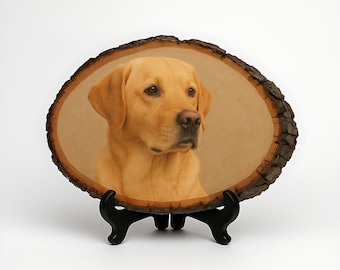 Personalized Pet Memorial Photo on Basswood - Custom Dog Cat Keepsake