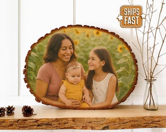 Mother’s Day Picture Frame Alternative – Custom Photo Printed on Wood for Mom