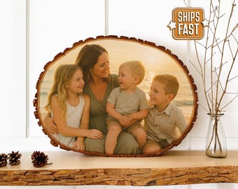 Custom Family Photo on Wood – Unique Mother’s Day Gift, Personalized Photo Keepsake