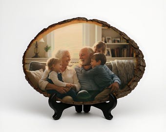 Grandparent Photo on Wood - Personalized Grandchild Keepsake