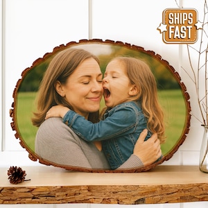 Rustic Mother’s Day Gift – Custom Wood Photo Print for Mom, Personalized Mother Keepsake