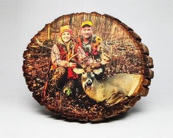Arredamento da caccia, La tua foto di caccia su legno, Trasferimento fotografico personalizzato in legno, Immagini all'aperto, Regali di caccia, Immagini di cervi, Arredamento cabina, Rustico