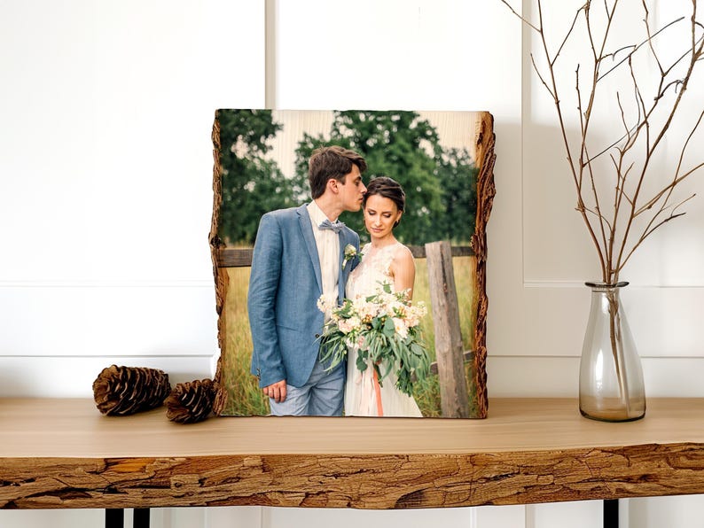 Personalized Picture Frame, Picture Frame Set, Personalized Wedding Gift, Picture Frame Collage, Personalized Engagement Gifts, Wood Picture image 2