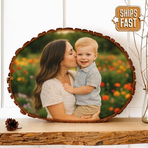 Mother’s Day Gift – Custom Photo on Wood, Personalized Picture Keepsake for Mom