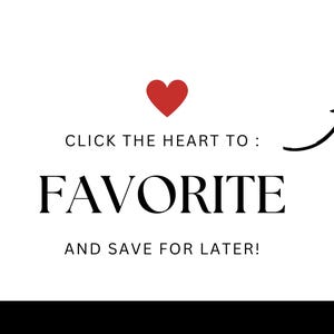 May include: Click the red heart icon to favorite and save this item for later.