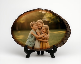 Sibling Photo on Wood - Customizable Brother or Sister Gift
