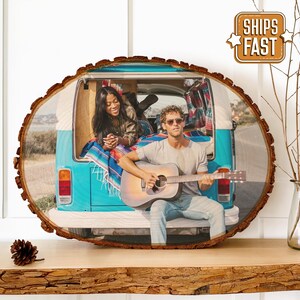 Boho Home Decor, Tree Art Boho Gifts, Boho Picture Frame, Tree Slice Sign, Bohemian Decor, Natural Home Decor, Natural Frame, Tree Gifts image 1