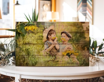 Pallet Sign, Pallet Art, Anniversary Gift, 5th Anniversary, Custom Photo Pallet, Pallet Wall Art, Rustic Home Decor, Picture Frame, Wood