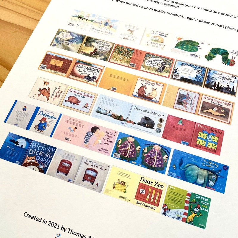 Miniature 1/6 Scale Books - Etsy
