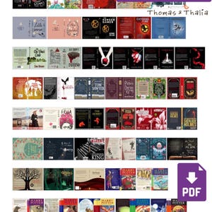 1:12 Scale Miniature Book Covers for Dollhouse - Fiction Pack 1. Printable. DIGITAL DOWNLOAD ONLY.
