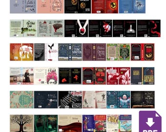 1:12 Scale Miniature Book Covers for Dollhouse - Fiction Pack 1. Printable. DIGITAL DOWNLOAD ONLY.