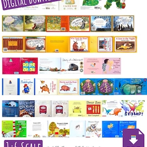 1:6 Scale Miniature Children&#39;s Picture Book Covers - Pack 3. Dollhouse. Printable. DIGITAL DOWNLOAD ONLY.