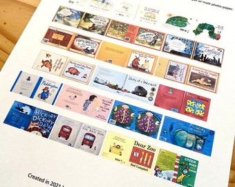 1:12 Scale Miniature Children's Picture Book Covers - Pack 3. Dollhouse. Printable. DIGITAL DOWNLOAD ONLY.