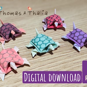 Origami Turtle Folding Kit: Printable Papercraft with Instructions (PDF Download)