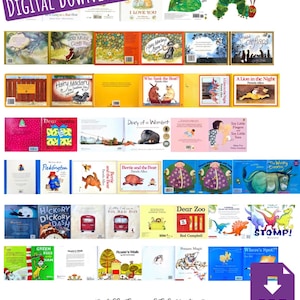 1:12 Miniatur Kinder-Bilderbuchumschläge - Pack 3. Druckbar. NUR DIGITALER DOWNLOAD.