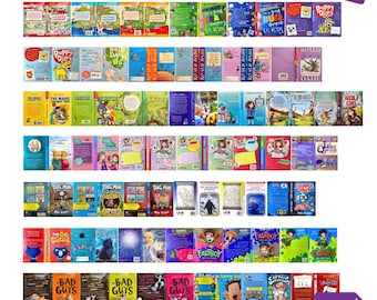 1:12 Scale Miniature Children&#39;s Book Covers - Pack 4. Dollhouse. Printable. DIGITAL DOWNLOAD ONLY.