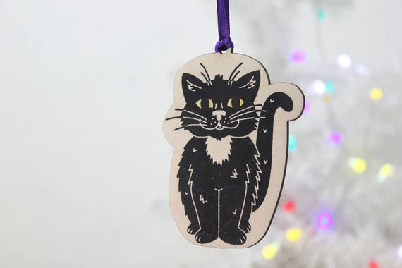 Cat Christmas Bauble Cat Ornament Animal Decoration Cat | Etsy