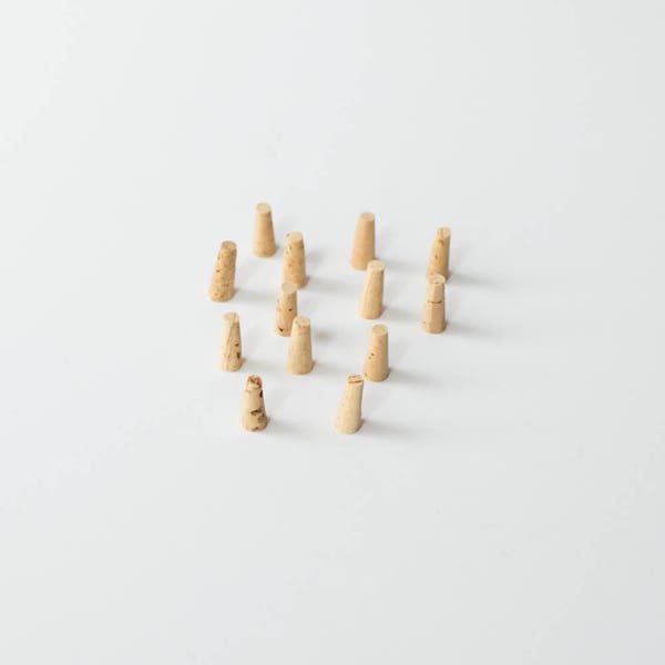 10 Tiny Corks, Size #0000 - Natural  Cork Stoppers