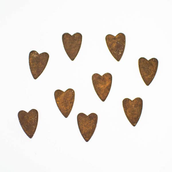 Rusty Tin Hearts - Primitive Rustic Metal Hearts