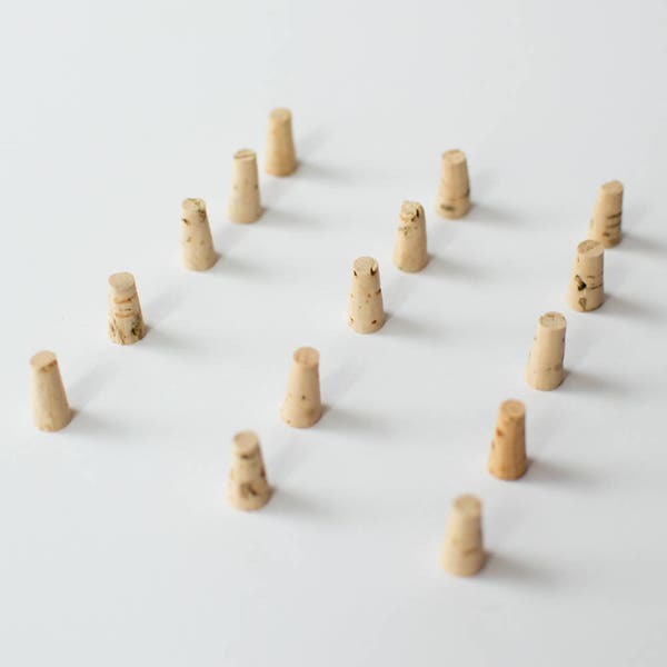 10 Tiny Corks, Size #000 - Natural  Cork Stoppers