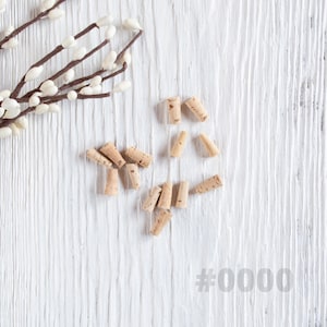 Mini Cork Stoppers: Small Corks for Bottles, Crafts, and DIY Projects, Size #0000 (Set of 10)