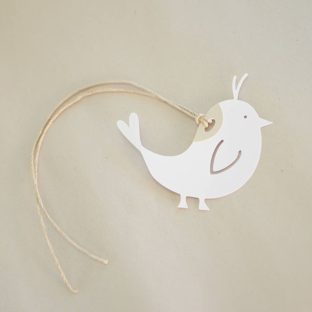Bird Gift Tags - Set of 8 White Bird Hang Tags - Etsy