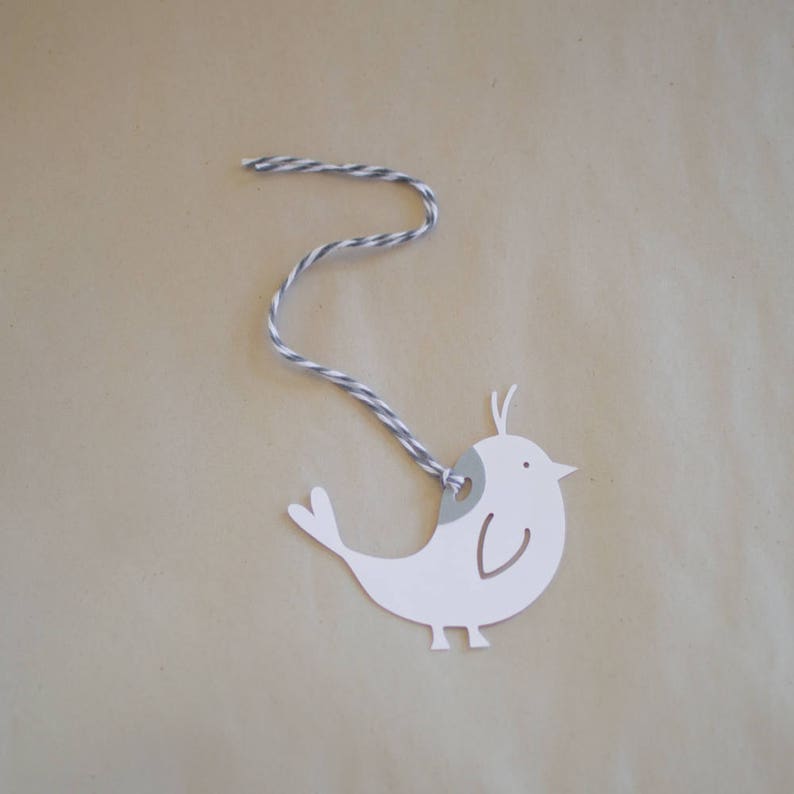 Bird Gift Tags - Set of 8 White Bird Hang Tags - Etsy