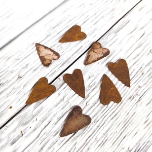 Rusty Tin Hearts - Primitive Rustic Metal Hearts