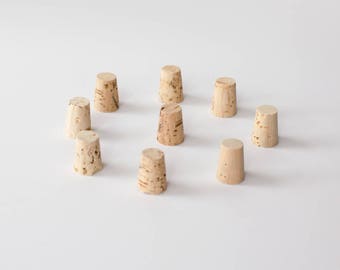 10 Medium Corks, Size #3 - Natural  Cork Stoppers
