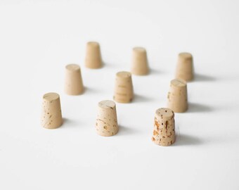 10 Large Corks, Size #4 - Natural  Cork Stoppers