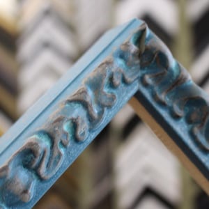 Série Jardins toscans - Cadre de carte du vieux monde, fleuri, romantique, vert rustique, rouge rustique, bleu rustique, bleu sarcelle rustique, anthracite, cadre champêtre