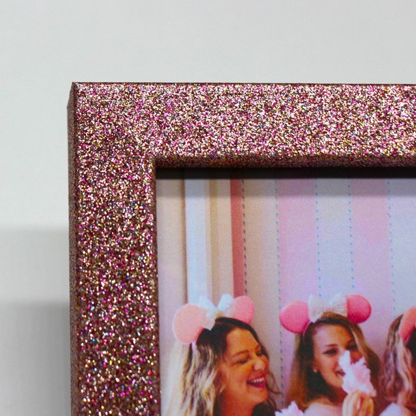 Glitter Wooden Frames-Glamour,Glitz, Dazzle Bold fusion,sumptuous,electric colors,Teen frame,sparkles, Handmade, Handcrafted, Italy