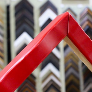 Elements Series -  Vibrant Colours - Wavy Design - Custom Framing - Satin Finish Wood Picture Frames.
