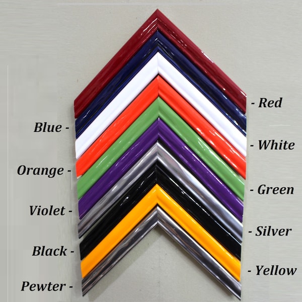 Rainbow Glossy Lacquer frames, Single photo frame, Vacation frame, Lavo, Handcrafted in Italy, Diploma frame, Wedding, Square Frame