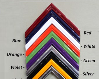 Rainbow Glossy Lacquer frames, Single photo frame, Vacation frame, Lavo, Handcrafted in Italy, Diploma frame, Wedding, Square Frame