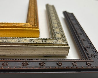 Daisy, Victorian,GoldLeaf,Silver Leaf,Handmade in Italy, Black/plum floral design,Single Frames,Wedding Photo,Christening,Gift For Her