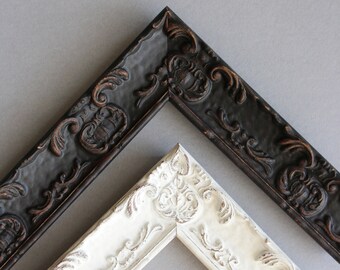 Ornate Wood Country Rustic Embossed Photo Italian Crafted Frame Custom Distressed Family Wedding Unique Anniversary Housewarming Gift