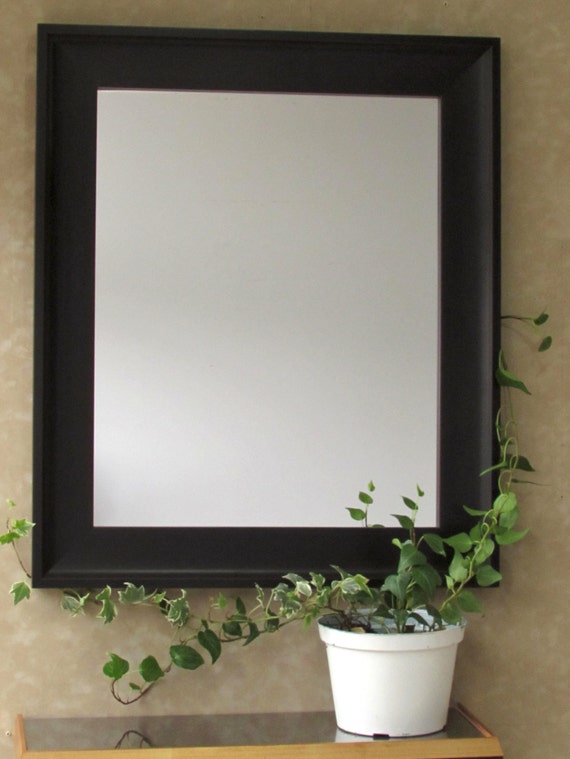 Smooth Dark Brown Mirror Wooden Framed Modern Look Espresso Entryway Bedroom Bathroom Dining Room Decorative