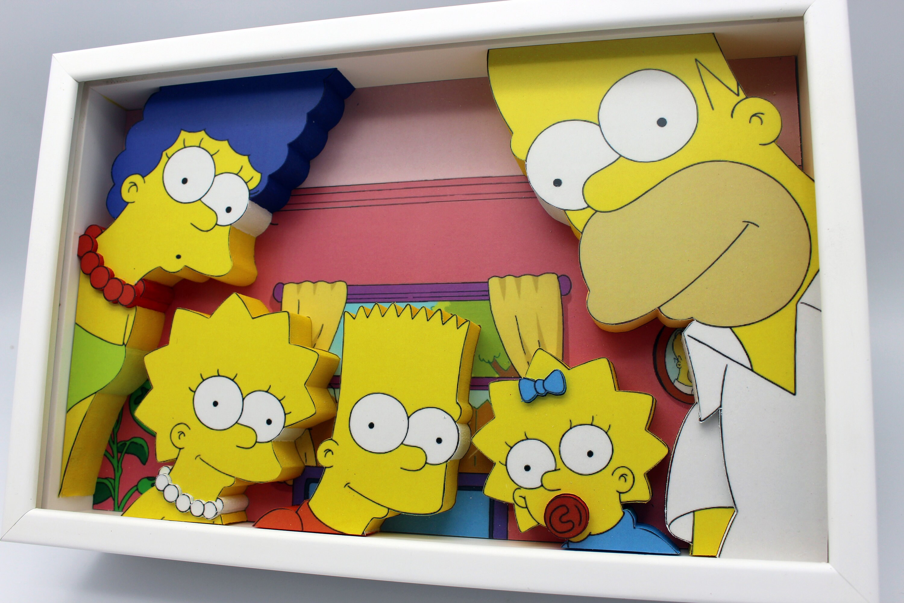 Simpsons Family Classic Framed 3D Pop-up Art Marge Lisa Bart | Etsy Italia