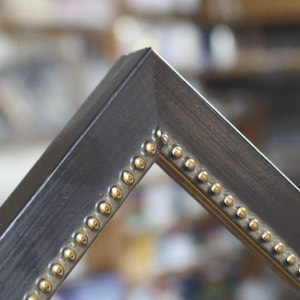 Le Cinq Collection - Handmade Wood Picture Frame - Classic Colors With Sliver and Gold Accent - Bead Profile.