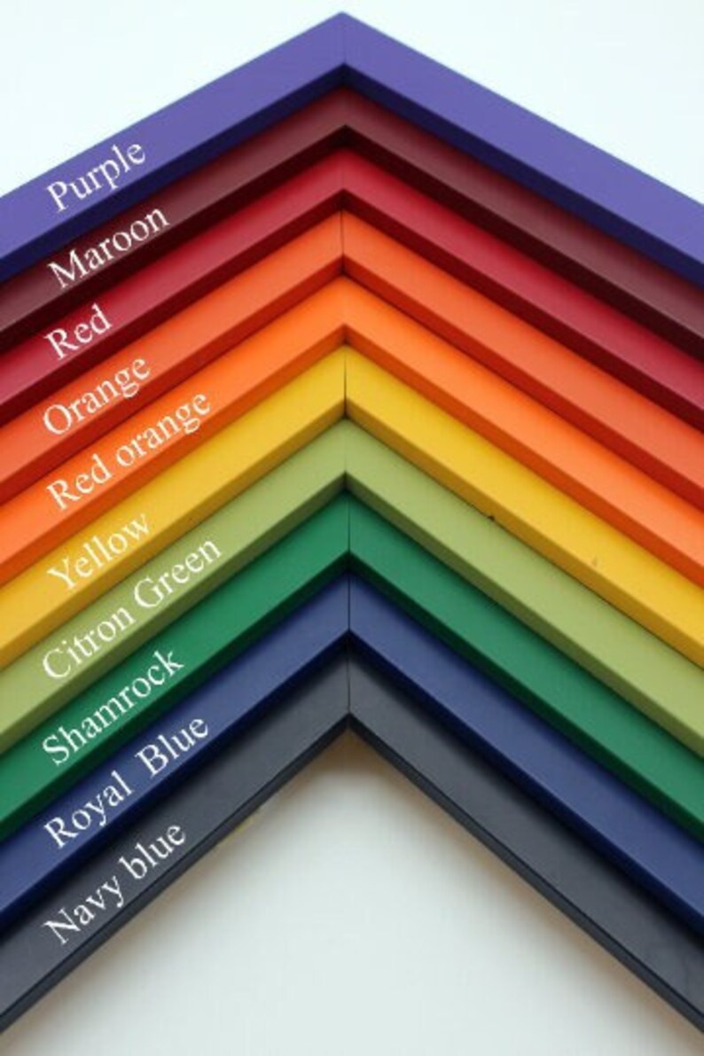 Confetti Collection - Solid Colors - Matte Finish Wooden Picture Frames ...