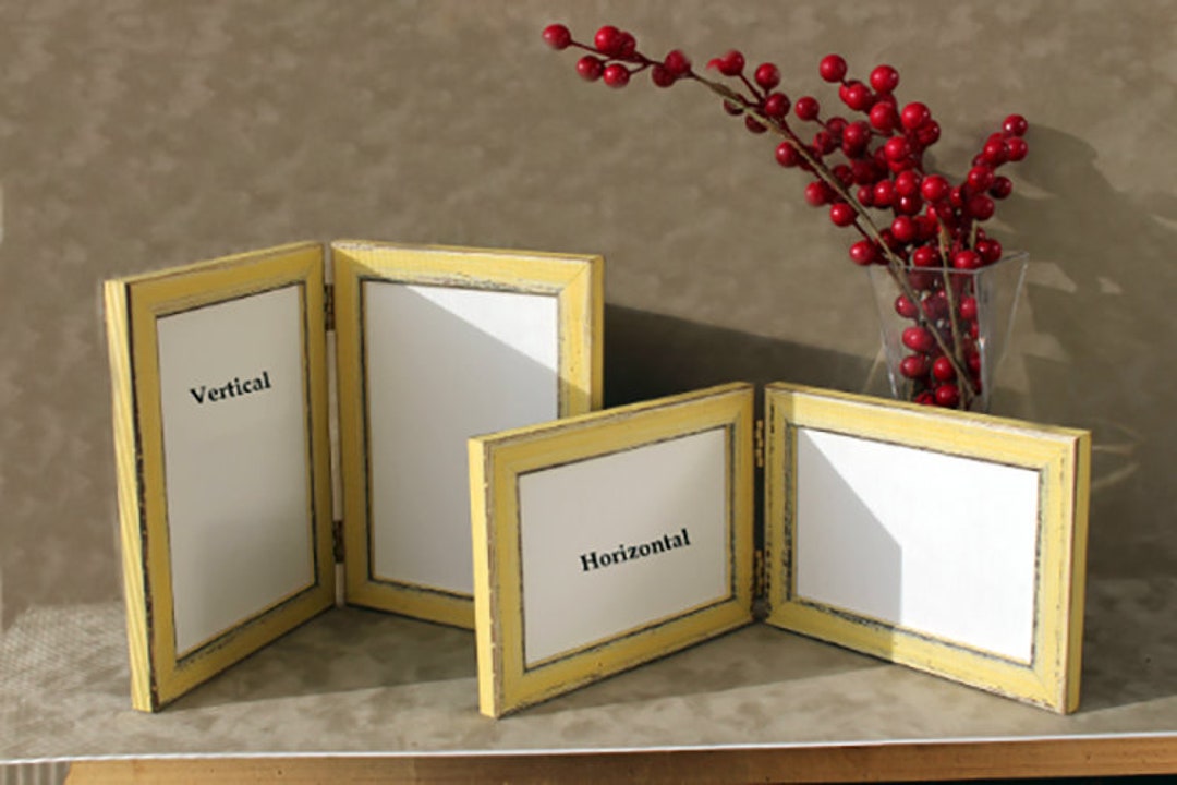 Rustic/distressed Double Hinged Frames, Triple Hinged Frame, Rainbow