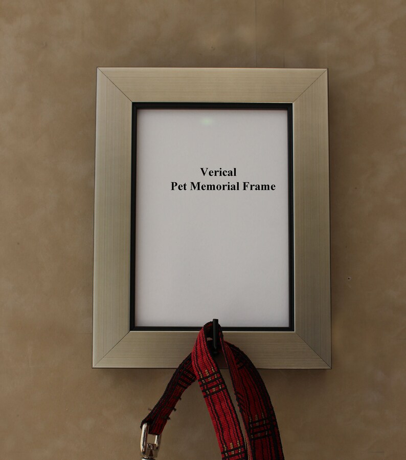 Pet Leash Holder, Brushed Silver Photo Frame, Memorial Key Holder image 6
