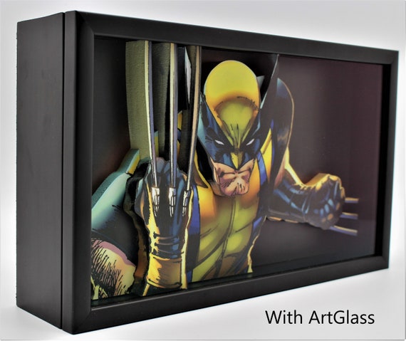Download Wolverine Pictured Frame 3d Art X Men Marvel Superhero Etsy